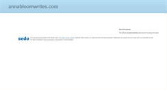 Desktop Screenshot of annabloomwrites.com